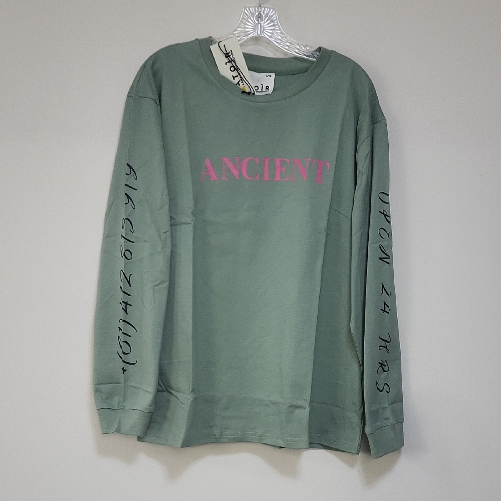 ATOIR /LARA WORTHINGTON "Ancient" Long Sleeve Cotton T-Shirt In Peppermint